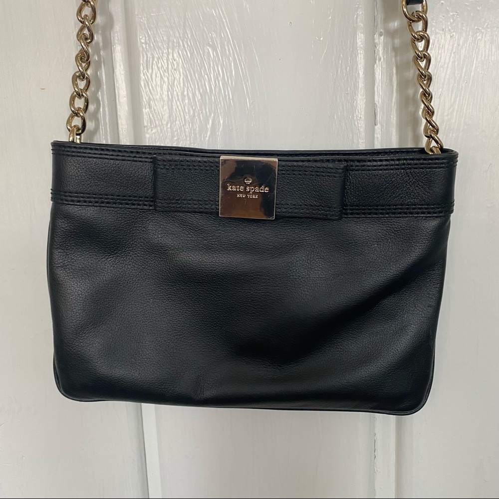 Kate Spade.Black Leather Crossbody